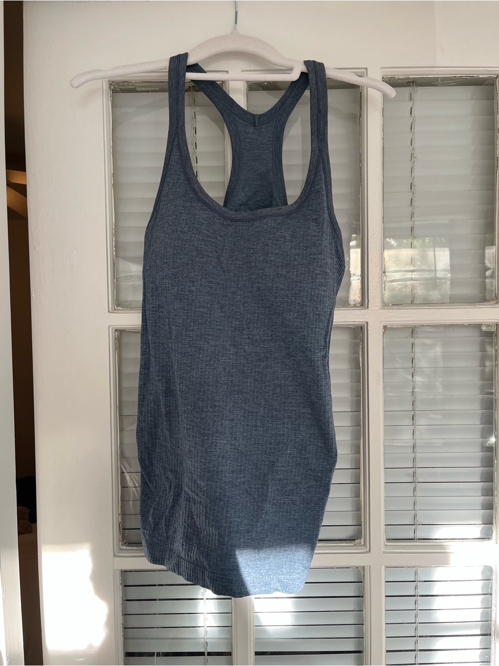 CRZ YOGA Blue Racerback Tank Top - L